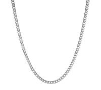 HZMAN Catena cubana da uomo 3,5 mm/5 mm/7 mm/9 mm, in acciaio inox, catena dorata, catena argentata con taglio a diamante, stile hip hop, 40-76 cm, 18in, Acciaio inossidabile, Nessuna pietra preziosa