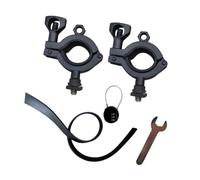 Hzoibyze 2 Pezzi Supporto Pala Tetto Staffa Morsetto Auto Accessori Acciaio Inossidabile Robustezza per Truck Fuoristrada Adatto a Campeggio Viaggio Road Trip, Nero