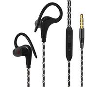 Hzoibyze Auricolari Sportivi, Jack da 3,5 Mm con Funzione Over-The-Count per, Nero