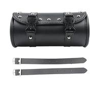 Hzoibyze Borsa Laterale PU Borsa Attrezzi Manubrio con Rivetti Portaoggetti Sella Impermeabile con Montaggio Universale Sacca Rotonda per Scooter