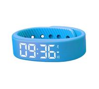 Hzoibyze con Allenamento Passo Calorie Contapassi Ricaricabile USB Bracciale Silicone Leggero E Pratico Utilità Smart Adatto a, Blu
