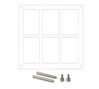 Hzoibyze Portafoto Acrilico con Magnete per Foto Formato Mini E Cartoline con Lastra Ispessita per Una Protezione Sicura dei Adatti per Camera da Letto, 6 Scomparti, 24.9x22.4cm