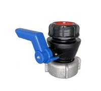 Hzoibyze Rubinetto per Cisterna senza Perdite Corpo in Plastica Nera, Valvola a per Cisterna, Resistente Agli Acidi e Agli basico, Officina, Agricoltori, Diametro Interno 75mm