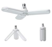 HZSANUE E27 Lampada Garage LED 45W, Bianco Freddo 6500K 5000Lm Lampada Negozio Deformabile con 3 Pannelli Regolabili, Illuminazione Soffitto LED, per Garage, Cantina, Officina, Magazzino(1pezzi)