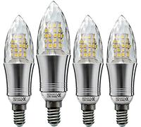 HZSANUE Lampadine LED E14 12W, Equivalente Lampadine Incandescenza 100W, 3500K Bianca Calda, 1350LM, Piccole Lampadine Candela Vite Edison, 4 Pack