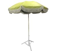HZSCL Ombrellone Solare Esterno con Nappe UPF50+ Protezione UV Angolo Regolabile Ombrellone da Terrazza Spiaggia Antivento e Impermeabile per Giardino Villa Area Scenica(Green+Base,240cm/7.9ft)