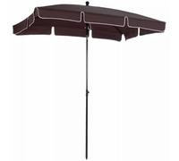 HZSCL Ombrellone Solare Rettangolare per Giardino 198x130cm, Ombrellone per terrazza sul Mare 245cm Alto, Protezione Solare Outdoor Resistente con 6 Colori(Brown)