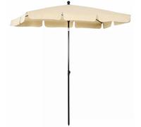 HZSCL Ombrellone Solare Rettangolare per Giardino 198x130cm, Ombrellone per terrazza sul Mare 245cm Alto, Protezione Solare Outdoor Resistente con 6 Colori(Yellow Beige)
