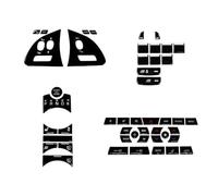 HZSMYXGS Compatibile con Jaguar per XF X250 2012-2015 Interni Auto AC Gear Interruttore di Riparazione Decalcomanie Adesivi Pulsante Coperture Nere Accessori Interni automobilistici(Whole Set 5keys)