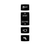 HZSMYXGS Compatibile con Serie 1 2 3 4 per F20 F21 F22 F23 F30 F31 F34 F32 F33 F36 Car Sport Eco PRO ESP Radar Antiscivolo Interruttore Pulsante Copertura Interni automobilistici(4 Buttons Black)