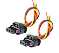 HZSMYXGS Spina sensore Auto Compatibile con 1 E82 F20 2 3 E90 4 5 7 Serie X1 F48 X3 F25 X5 F15 X7 G07 X6 Connettore Spina sensore parcheggio a 3 Pin con Filo 4F0973703(2pcs)