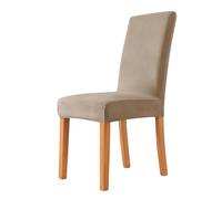 HZSZXG Coprisedia in tessuto di velluto Coprisedia super morbido per sala da pranzo Coprisedia per ufficio Elasticizzato per banchetti Arredamento per la casa, cachi, 6 pezzi