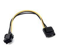 Hztuang 10 Pezzi Molex a PCI-E Adattatore di Alimentazione Ide 4 Pin 4 Pin Femmina a 6 Pin Femmina 6 Pin Convertitore Scheda Grafica Video