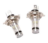 Hztuang 2 Pezzi Serie H4 9003 HB2 LED Lampadine per Faro Moto HID Hi e Low Beam 6500K Bianco Potenza