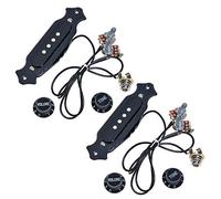 Hztuang 2 Set Pre-Cable Scatola per Sigari Chitarra Pick-Up Con Volume E Tono Per Chitarra Elettrica
