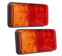 Hztuang 2Pcs 12V 10LED Impermeabile Camion Rimorchio Camion Posteriore Auto Segnale di Girata Freno Posteriore Stop Lampada Barca RV Indicatore