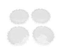 Hztuang 4 Pezzi Serie Silicone Coaster Resina Stampaggio Stampo, Coaster EPoxy Stampi Artigianato Fai Da Te, Decorazione