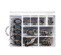 Hztuang 40 Pz/Set Guide Canna da Pesca Suggerimento 8 Dimensioni Palo Kit di Riparazione Linea Anelli Occhi Anelli Anelli In Acciaio Inox Cornici