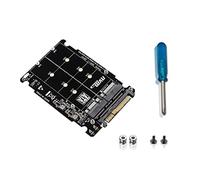 Hztuang Adattatore da SSD M.2 Un U.2 Adattatore 2In1 M.2 NVMe e SATA-Bus NGFF da SSD Un PCI-E U.2 SFF-8639 Convertitore PCIe M2, Shell