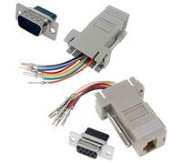 Hztuang Adattatore modulare DB9 A RJ45 da 10 pezzi, adattatore Ethernet con connettore femmina DB9 A RJ45