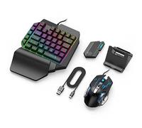 Hztuang Controller di Mobile per Controller Tastiera Convertitore di Mouse Bluetooth per iOS Android Adattatore, Set Mix SE