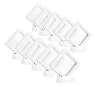 Hztuang Set di 10 supporti per display a telaio galleggiante 3D con supporti per monete di sfida, medaglioni AA,