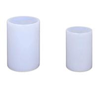 Hztuang Stampi a candela cilindrica per la fabbricazione di candele, stampi in silicone a candela pilastro per stampo in resina ePoxy (2 pezzi)