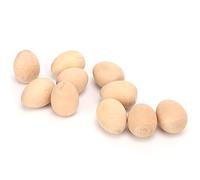 Hztyyier 10 Pezzi di Uova Finte in Legno Leggera Superficie Liscia -Uova di Prevenzione per Pittura Fai -da te Adatto per la Decorazione di Pasqua e Farlo Come Giochi Composti da Legno (M)