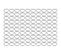 Hztyyier 100 Pezzi di Anelli a D in Metallo Borsa Borsa con Moschettone Borse Passanti per Cinture per Accessori di Ricambio per Decorazioni di Abbigliamento(Argento 2x15x10mm)