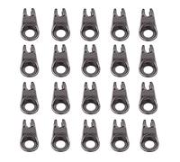 Hztyyier 20 pezzi ganci per lacci scarpe, fermagli stivali con rivetti antiscivolo per escursionismo arrampicata riparazione accessori(Grigio)