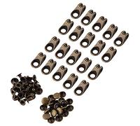 Hztyyier 20pcs Ganci per Lacci per Scarpe Ganci per Lacci per Stivali raccordi con Rivetti per Escursione campale Arrampicata Riparazione Scarpe Fibbie Ganci Accessori(Bronzo) Rivet Tools