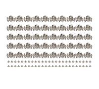 Hztyyier 50 Set di Rivetti in Metallo con Borchie a Teschio Eleganti Borchie in Pelle Elettroplaccata per Abbigliamento, Fabbricazione di Scarpe, Cinture, Borsa per Indumenti (d'Argento)