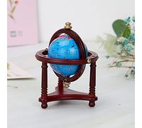 Hztyyier Accessore Rotabile Mini Globe Doll House, Mini-globo per Bambola di Scala 1/12, Decorazione Alla Moda per gli Appassionati di Box/Cover delle Bambole (Mogano)