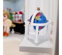 Hztyyier Accessore Rotabile Mini Globe Doll House, Mini-globo per Bambola di Scala 1/12, Decorazione Alla Moda per gli Appassionati di Box/Cover delle Bambole (WHITE)