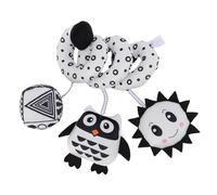 Hztyyier Adorabile Lettino per Bambini a Spirale, Giocattolo da Appendere, Sonaglio a Forma di Gufo Bianco, per Stimolazione Visiva e Coordinazione Occhio-mano, Adatto per Bambini in peluche.
