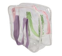 Hztyyier Borsa da Spiaggia Trasparente di Grande capacità Borsa con Cerniera Trasparente in PVC per Doccia da Viaggio, Elegante e Pratica per Viaggi/gite in Spiaggia (Leggero)