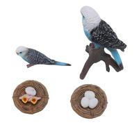 Hztyyier Budgie Life Cycle Figure Giocattolo Educativo Interattivo per Bambini Confezione da 4 Modelli di Budgerigar in PVC