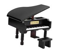 Hztyyier Carillon Carillon Musicale in Legno a Forma di Pianoforte con Piccolo Sgabello di Compleanno Personalizzato