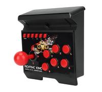 Hztyyier Controller di Gioco Cablato 4 in 1 da 3 Metri, Joystick Sferico 6 Pulsanti - Rosso - per PC,