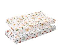 Hztyyier Coprifasciatoio in Tessuto Elastico per Neonati Coprimaterasso per Fasciatoio Lenzuola per Fasciatoio per Pannolini per Bambini2Pcs Copripannolini per Neonati Bed Sets