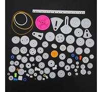 Hztyyier Corona dentata in plastica Singola Set Ingranaggi a Vite Senza fine con Riduttore Doppio per Giocattolo di Modello del Cambio del Motore del Robot di DIY (B) School Supplies