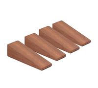 Hztyyier Cuneo Fermaporta in Legno da 4 Pezzi, Fermaporta Triangolare in Faggio con Impugnatura, Nessun Danno Al Pavimento per Camera da Letto, Soggiorno, Bagno