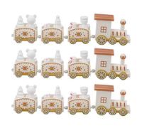 Hztyyier Delicate Mini Train Christmas Articoli Safe per Bambini e Animali Domestici Kit di Decorazione per Torta (WHITE)