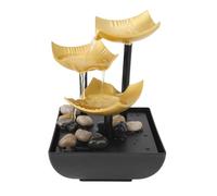 Hztyyier Fontana da Tavolo con Flusso D'acqua a 3 Livelli Alimentata Tramite USB, Decorazione con Pietre e Luce a LED, Fontana da Scrivania per Ufficio e Sala Studio, Materiale Plastico