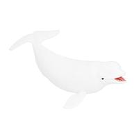 Hztyyier Giocattolo di Plastica Realistico della Balena Beluga, di Vita Marina Piccola e Portatile per Qualsiasi Avventura