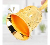 Hztyyier Golden Hand Bell-Zinc Leghe in Stile Europeo Memoria Pratica per il Servizio in Contanti e il Risveglio, Decorazione per la Casa