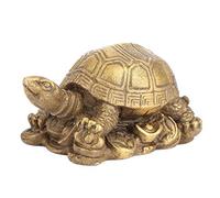 Hztyyier in tartaruga in ottone Tartaruga in rame in tartaruga cinese Feng Shui God Turtle per la decorazione domestica Ornamento Articoli da arredamento da collezione Ornaments