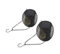 Hztyyier Lanterna Solare Ad Alta luminosità IP65 Lampada a Sospensione Decorativa per Esterni per Cortile da Giardino, Lanterna Solare in Metallo per Cortile, Lampada a Sospensione