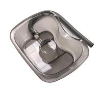 Hztyyier Lavabo per Capelli per Anziani Lavabo per Shampoo Morbido Ed Ergonomico per un Uso Confortevole in Gravidanza (Grigio trasparente)