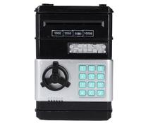 Hztyyier Mini Banca Giocattolo per il Risparmio di Contanti dei Cartoni Animati con Password per Bambini, Cassetta di Risparmio Elettronica con Grande capacità per Insegnare la responsabilità (BLACK)